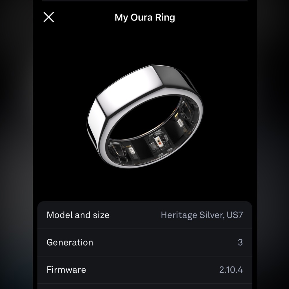 Silver Oura Ring size 7!!